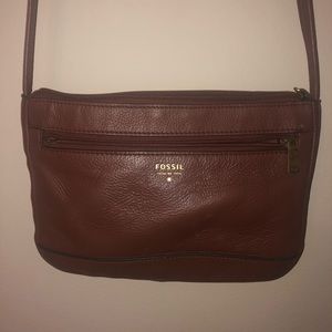 Brown Fossil Crossbody
